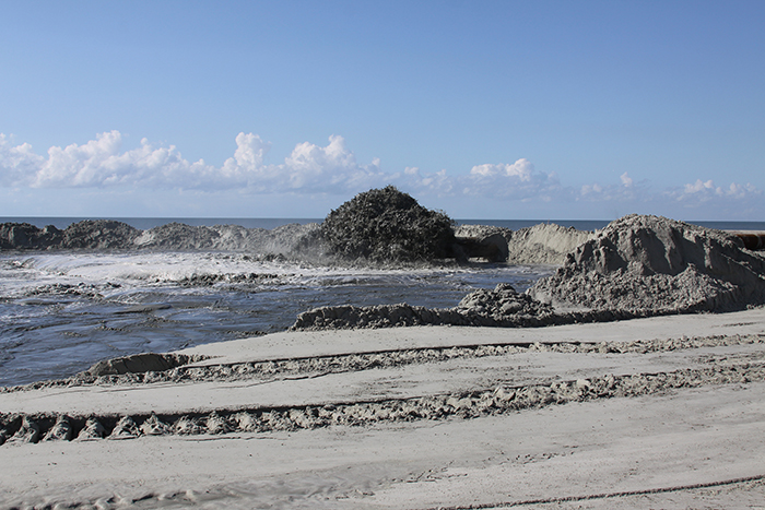 Beach Renourishment Pumping Sand