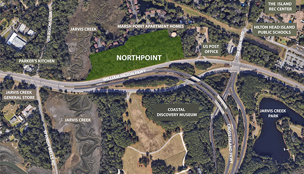 Aerial Map with Northpoint Property highlighted