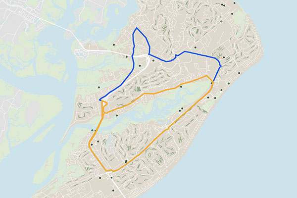Long and Short Pathway Routes Map