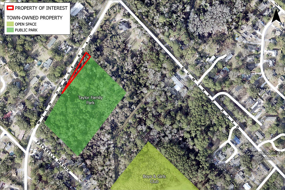 Aerial Image of Taylor Family Park tract and property of interest