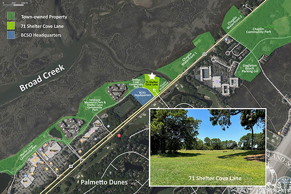 Map of 71 Shelter Cove Lane and photo of property