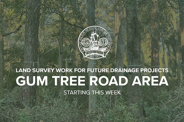 Gum Tree Road Area Land Survey work for Future Drainage Projects starting this week