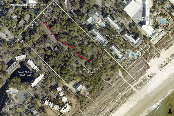 Aerial Map of Pathway Construction Area