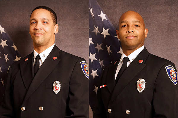BJ Ferguson and Lee Jenkins Headshots in Fire Rescue Uniform