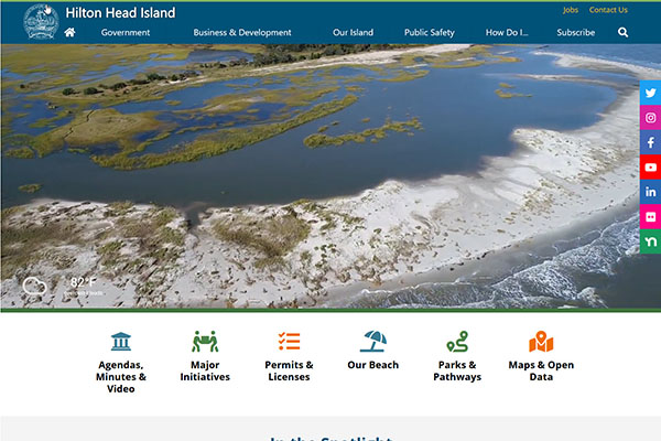 Town of Hilton Head Island Website Home Page