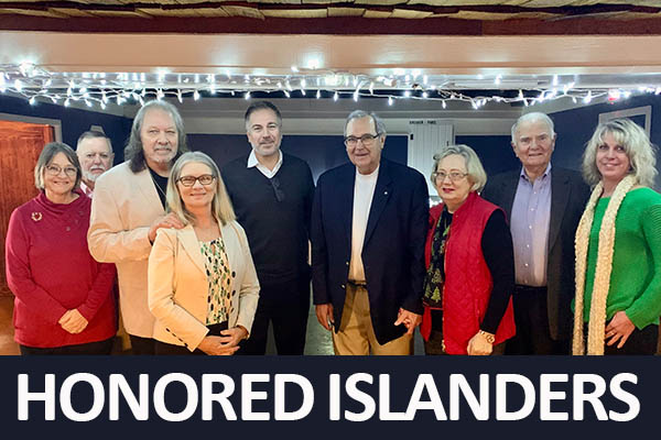 Honored Islanders Pictured with Mayor McCann and Town Manager Marc Orlando