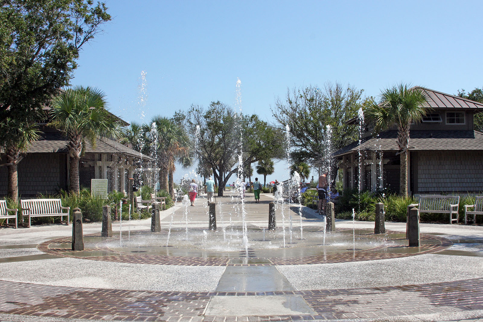 Colingy Beach Park Fountain and Boardwalk