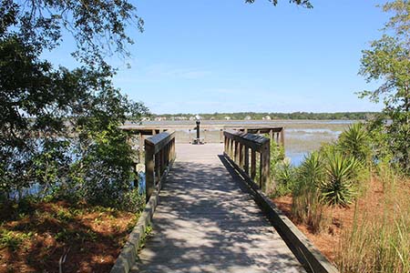 Observation Deck with lookout over marsh