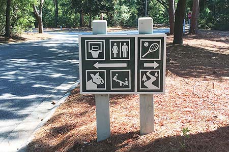 Park Activity Directional Sign